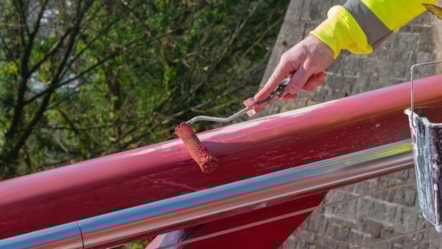 Painting the handrail