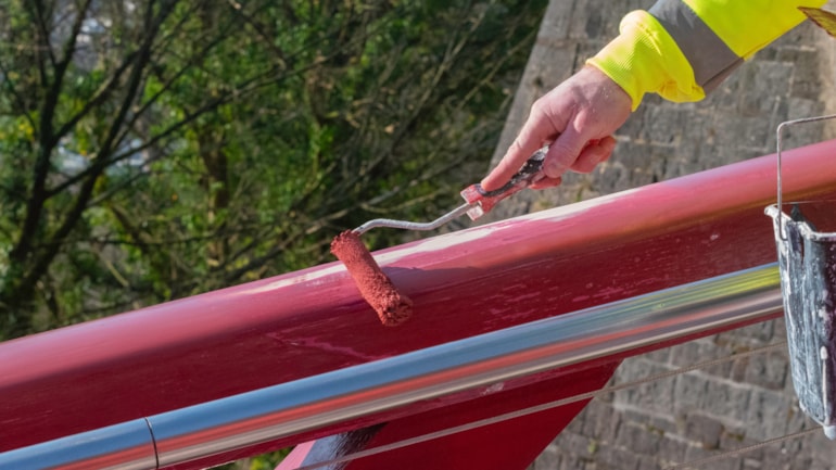Original red uncovered at Castell Coch after 135 years