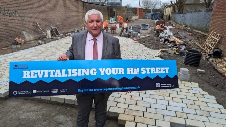 Cllr Patrick Harley at the new Brierley Hill link way