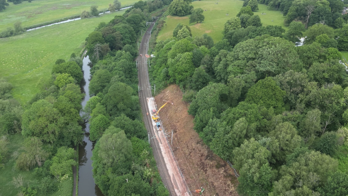 Staffordshire railway cutting secured through National Trust parkland: Little Haywood cutting