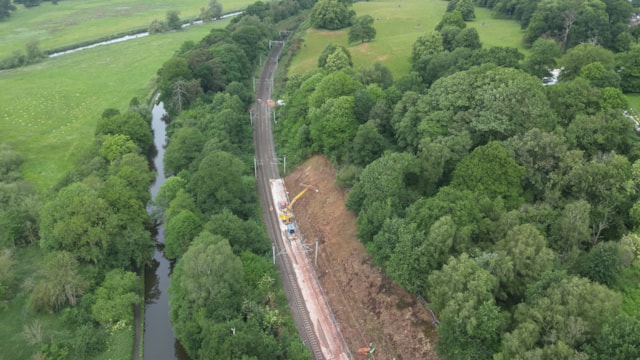 Staffordshire railway cutting secured through National Trust parkland: Little Haywood cutting