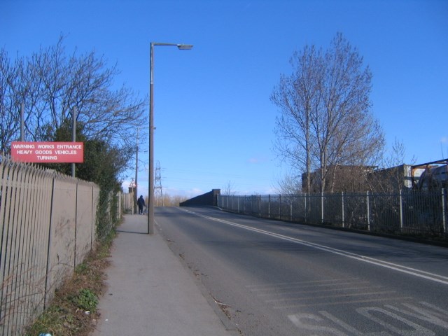 Hale Road bridge, Ditton: The road bridge over the railway line outside the former Ditton station