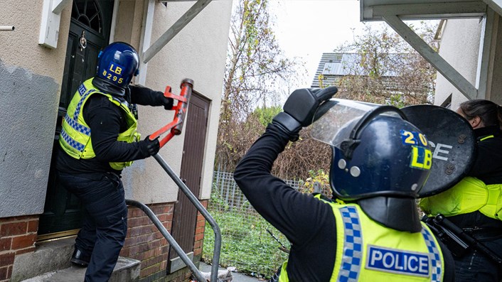 Northumbria Police conduct a warrant as part of Op Sceptre