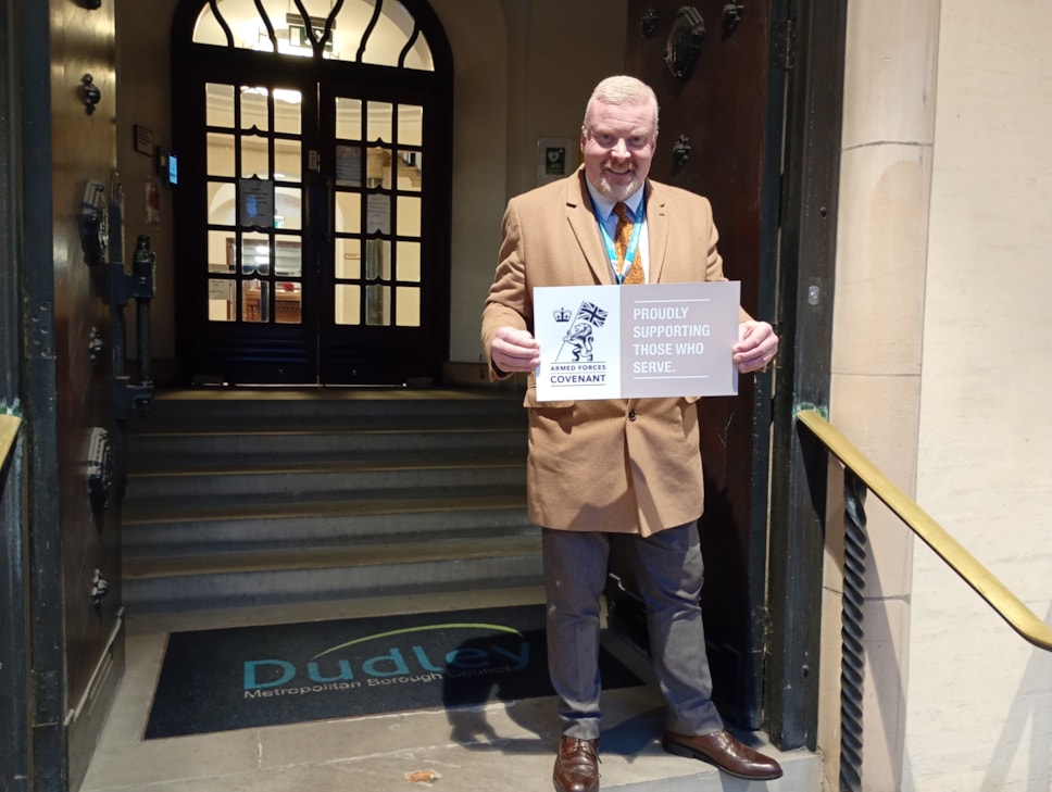 Councillor Damian Corfield, armed forces champion supporting the new pledge