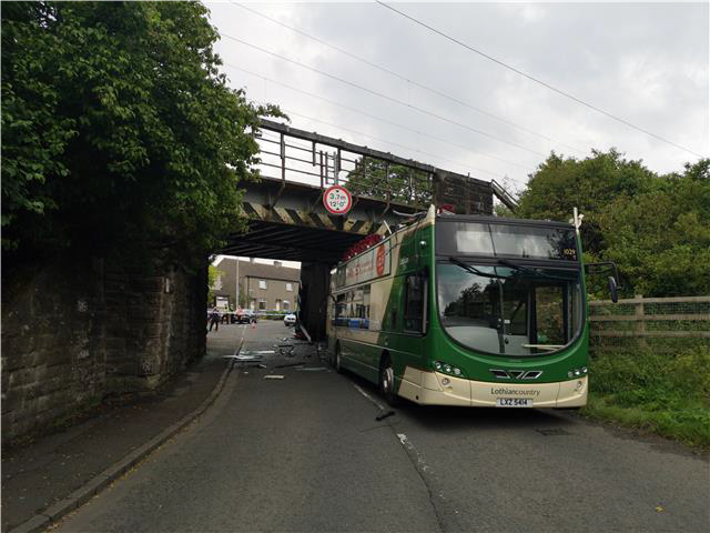 Bus bridge strike Fauldhouse July 2019