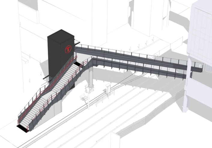 Artist Impression of Cathays station new footbridge-7: Artist Impression of Cathays station new footbridge-7