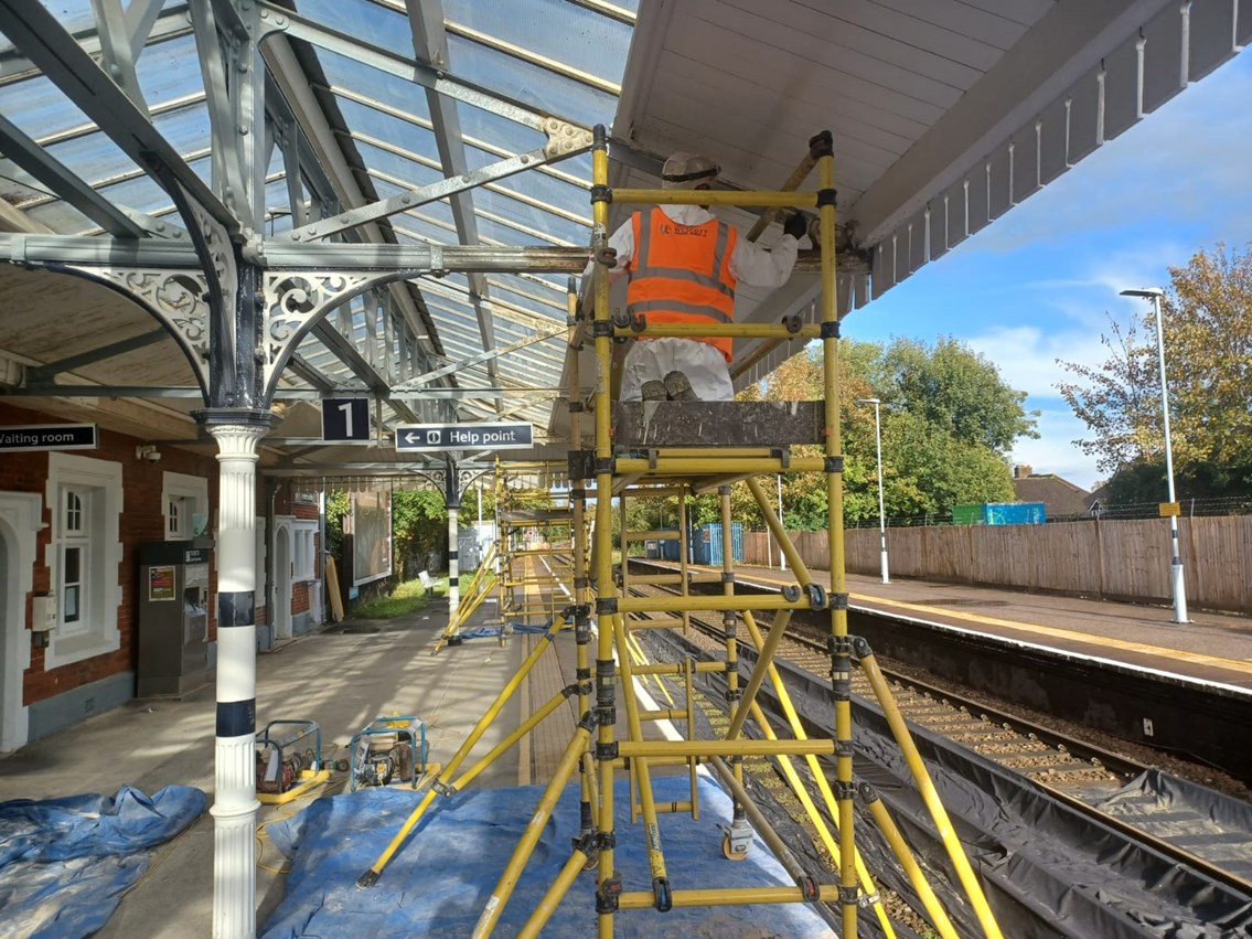 Work at Farncombe station as part of PDU