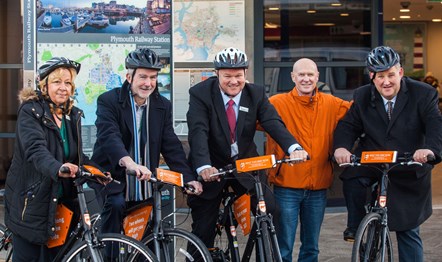 Bike hire at Plymouth station