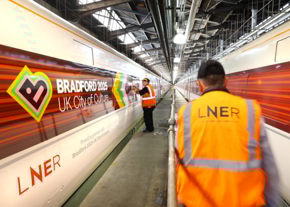 LNER Bradford City of Culture unit at Bounds Green (1), LNER