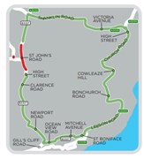 Map of diversion for Southern Gas Network works at Wroxall: Map of diversion for Southern Gas Network works at Wroxall