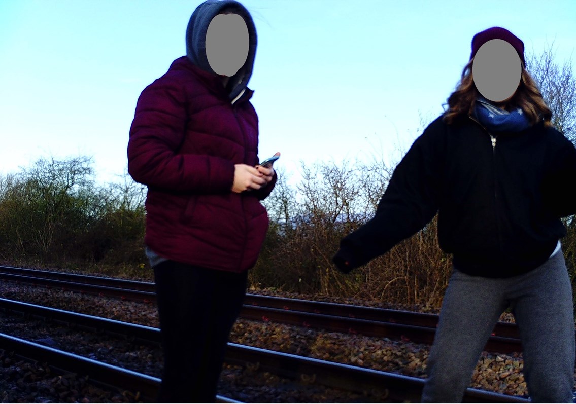Teenagers trespassing on railway near Howden-2