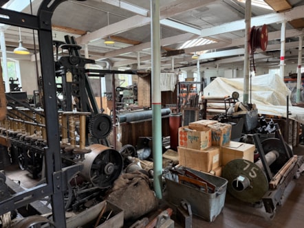 Inside Helmshore Mills Textile Museum's storage space