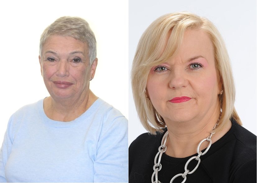 l-r: Barbara Stephens OBE and Jo Lappin MBE who are to receive honorary awards from the University of Cumbria in November 2024.