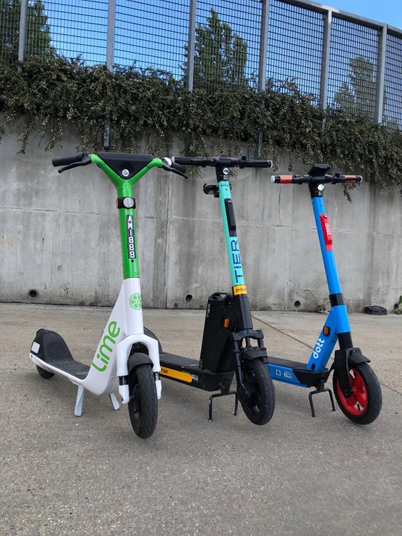 TfL Press Release - London’s trial of rental e-scooters exceeds milestone of half a million trips: TfL Image  - Rented e-scooter trial