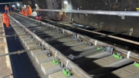Hastings line passengers advised to plan ahead this October school half term as buses replace trains for nine days: An example of slab track, which is due to be replaced south of Tunbridge Wells