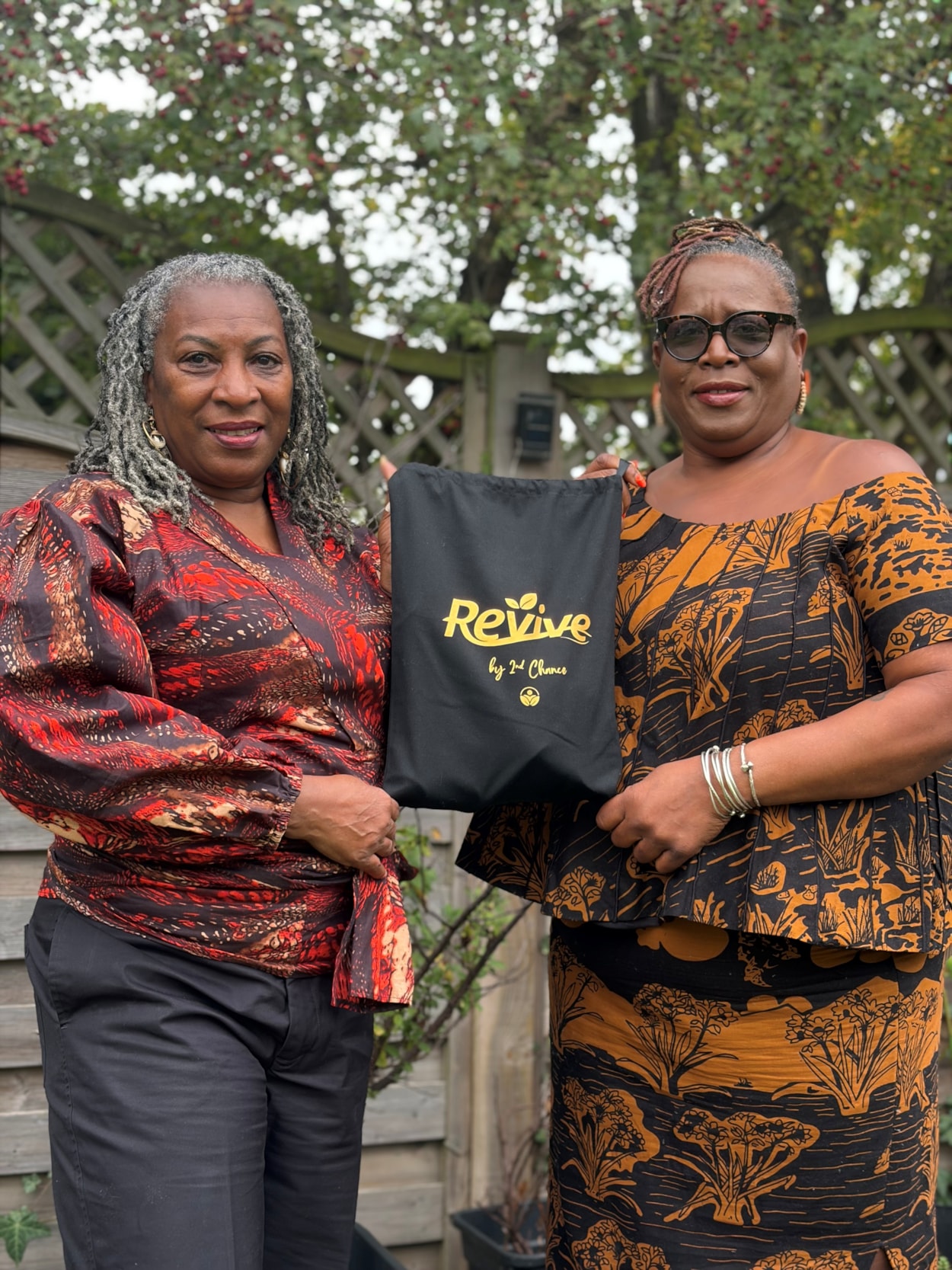 RevivebySecondChance2: Foster carers Eren Weekes, left, and Marina Active, who have created hair and skincare packs for Black and dual-heritage children in care.