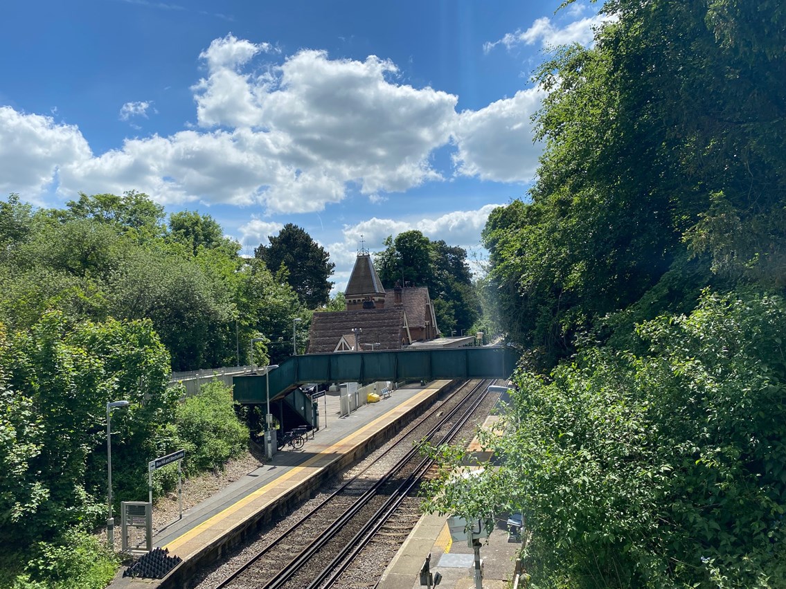 View of Box Hill and Westhumble station