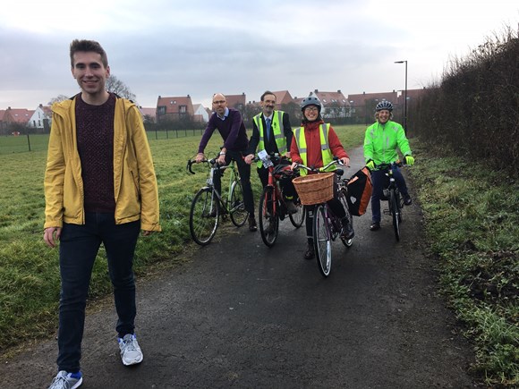 New link path connects more communities more actively: Cllr Smalley, Duncan McIntyre, Cllr Dagorne, Alice Thatcher, Angela Blackwood
