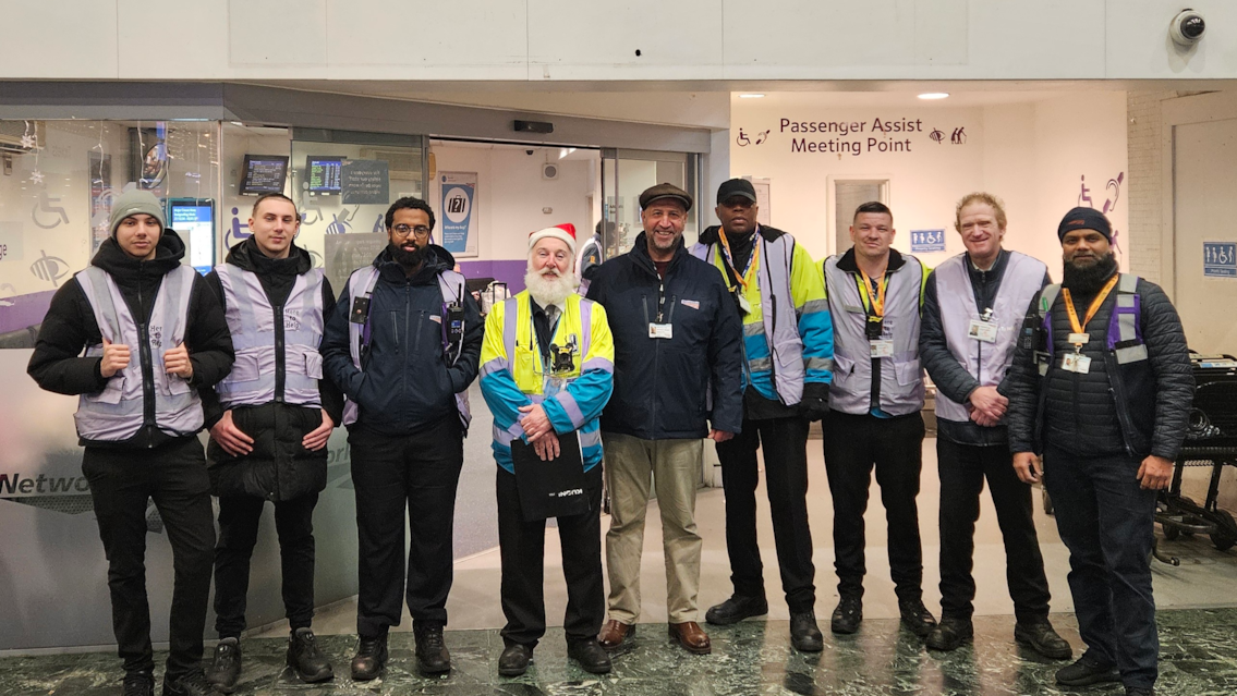 Network Rail’s Christmas hidden heroes: working to ensure the safety and reliability of the railway over the festive season: Part of the London Euston station team working over Christmas-2