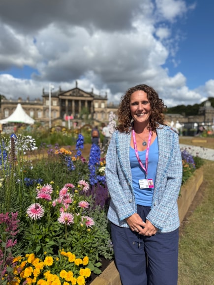 Pip Probert at her Safe Haven border at RHS Wentworth