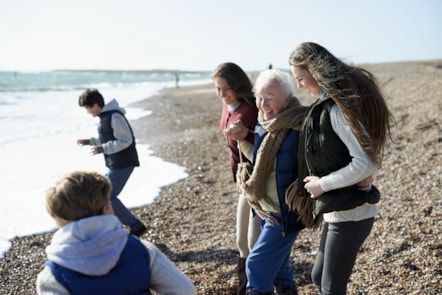 Autumn beach walk at Church Farm