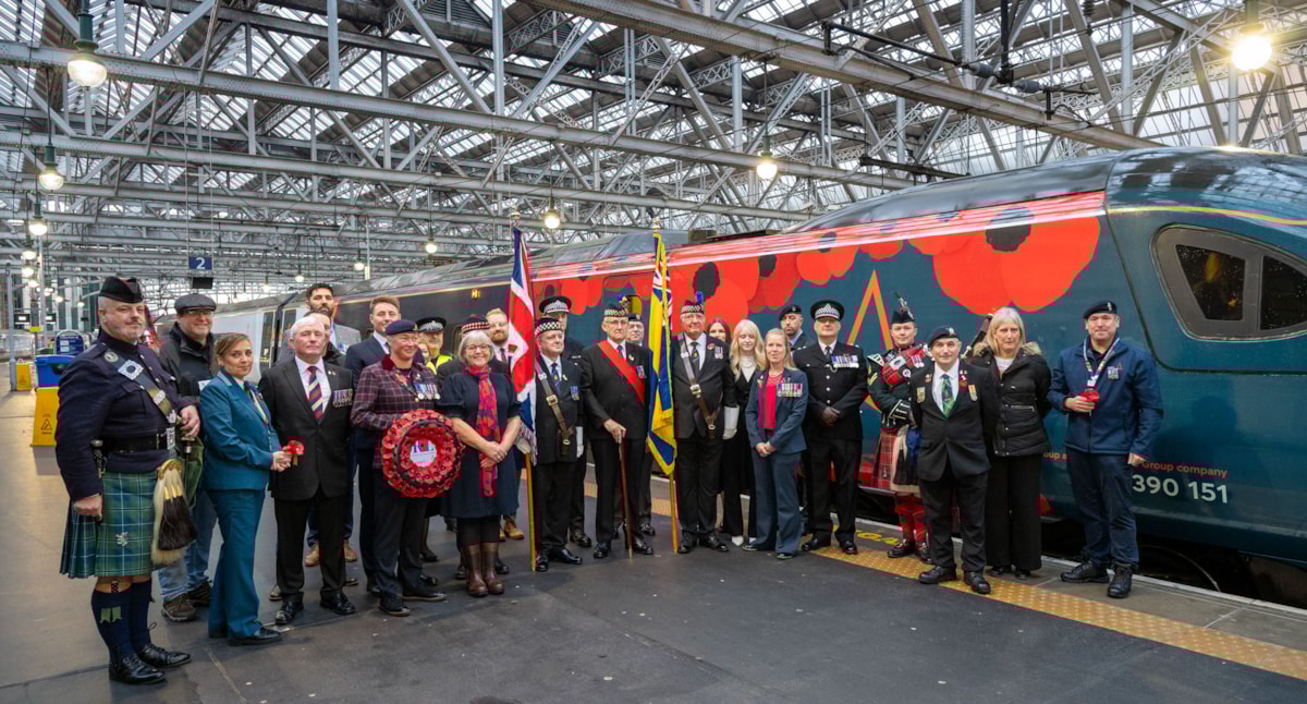 The Poppy Train at Glasgow Central.