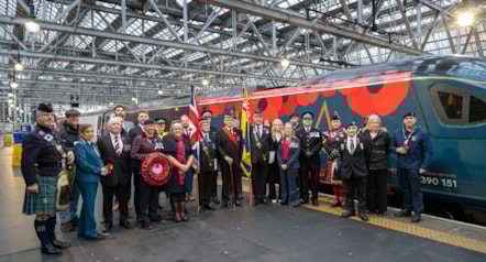 The Poppy Train at Glasgow Central.