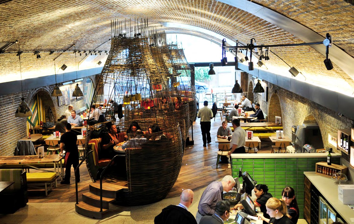 Railway arch restaurant - Vauxhall: Innovative fit-outs are creating unique places like this bespoke Nando’s restaurant in Vauxhall