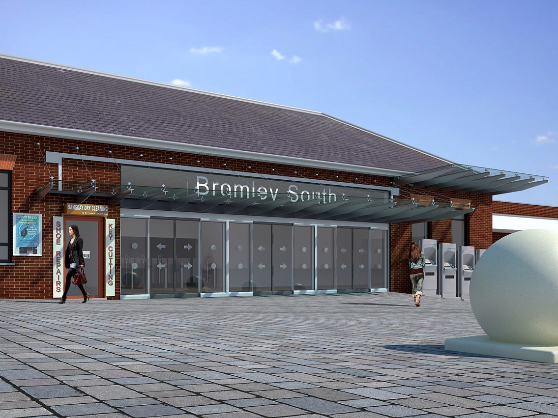 Bromley South Exterior: Artist's impressions showing how station at Bromley South could look following a multi-million pound investment to improve accessibility and the overall station environment