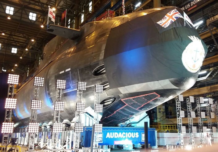 New Royal Navy submarine HMS Audacious officially tied with Leeds: audacious1.jpg