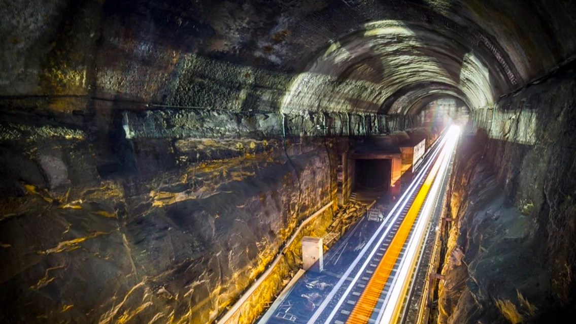 Long exposure inside Liverpool high neck tunnel