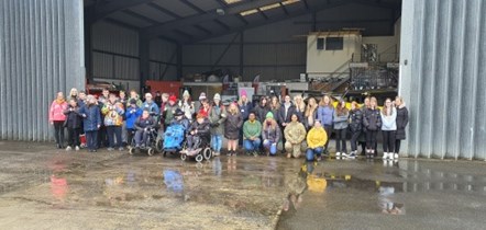 Pupils from Portfield School at Haverfordwest Airport for International Womens Day event