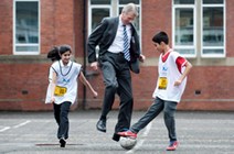 Kenny MacAskill - Cash Back funds future football stars: <p>Pictures by Jane Barlow. 9th April 2014.</p><p>A new round of Cashback for Communities funding will see Scottish football receive £2.25 million to deliver a range of free football activities for children and young people throughout Scotland over the next three years. Cashback for Communities is a unique programme which reinvests the money seized from criminals in community activities for young people across Scotland. Justice Secretary Kenny MacAskill visited an existing Cashback project in Glasgow, aimed at getting more people from ethnic minorities involved in the game. Mr MacAskill met youngsters at an Easter Holiday Football programme which is run by ANSAR (All Nations Sports and Recreation) and funded by CashBack through the Scottish FA Equity Programme.</p><p>Jane Barlow<br /><a href=