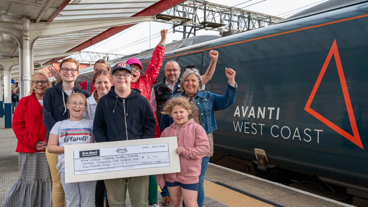 Cheshire Buddies have received funding from Avanti West Coast to support young people to access the railway