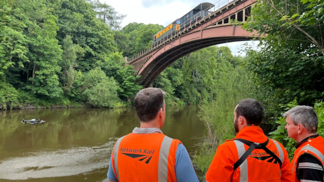 Pioneering railway partnership celebrates first anniversary: Victoria bridge drone survey