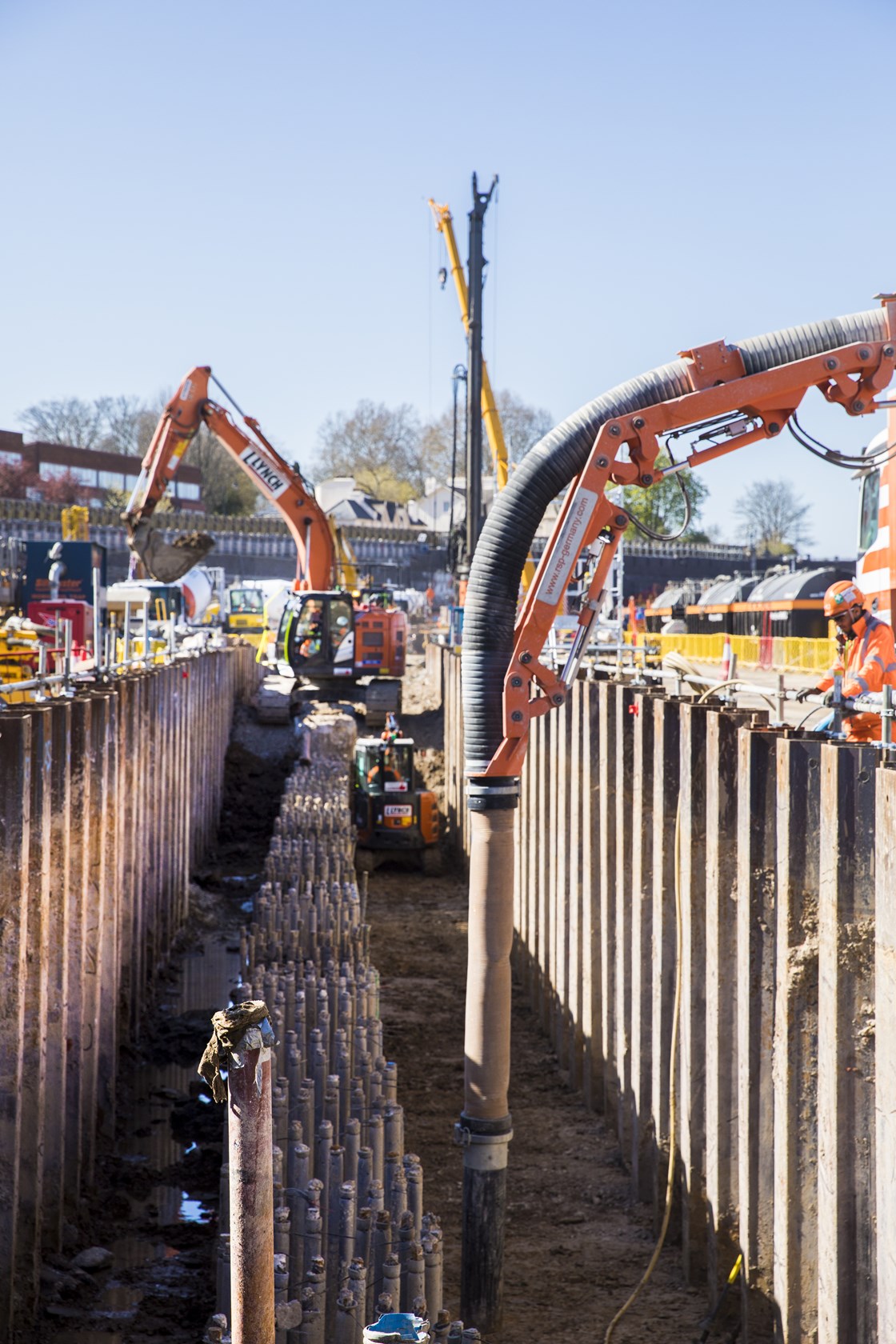 Zero Trim Piling: HS2's contractors, SCS and Skanska Cementation, have developed a new piling method which vacuum excavates piles - reducing health and safety risks, noise, man hours, and project costs. It is a world first innovation that has the potential to change how piling is done in the future.

Tags: Piling, Innovation