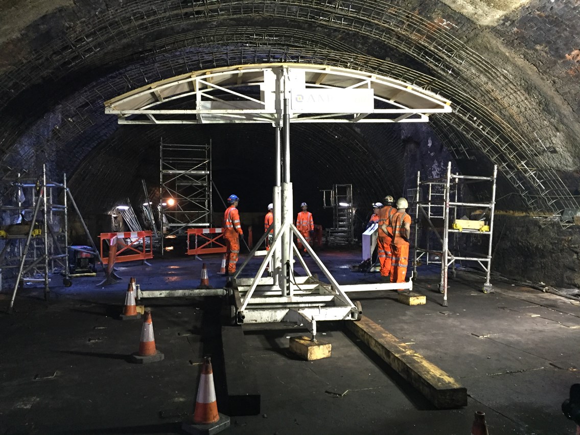 Machinery in tunnel at Liverpool Central station