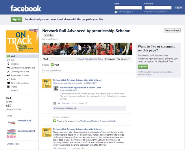 www.facebook.com/ontrack - Network Rail's Apprenticeship Scheme: www.facebook.com/ontrack - Network Rail's Apprenticeship Scheme