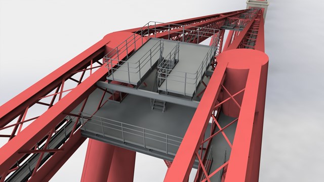 Network Rail seeks contractor for Forth Bridge walk: Forth walk 2 - viewing platform Queensferry (south) cantilever