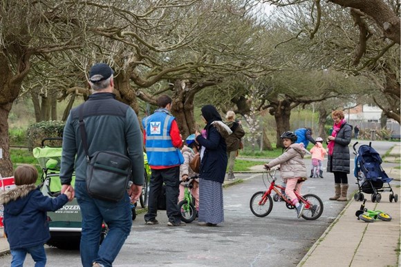 TfL Image - Wheely Tots Family Fit, runs sessions for 50 families to encourage cycling in under-represented groups