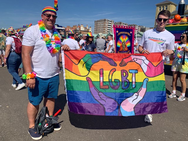 NR LGBT flag - Brighton Pride 2022