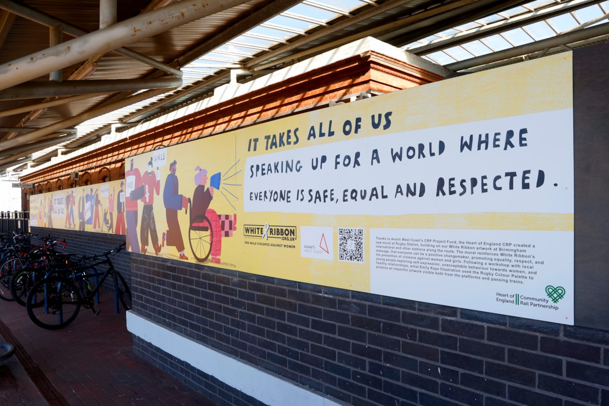 White Ribbon Mural Rugby 2