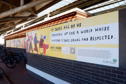 White Ribbon Mural Rugby 2