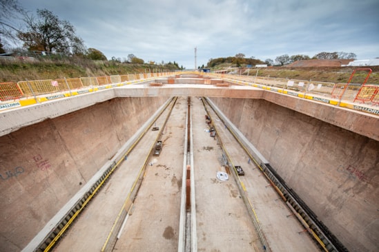 View from within Burton Green Tunnel – HS2 reaches halfway point