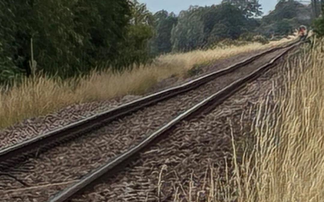 Uneven track on the Fen Line because of peat soil shrinkage underneath – measures are in place to keep services running safely-2