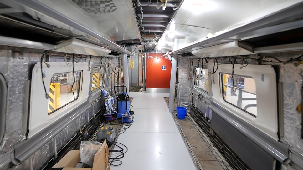 Pendolino carriage stripped bare