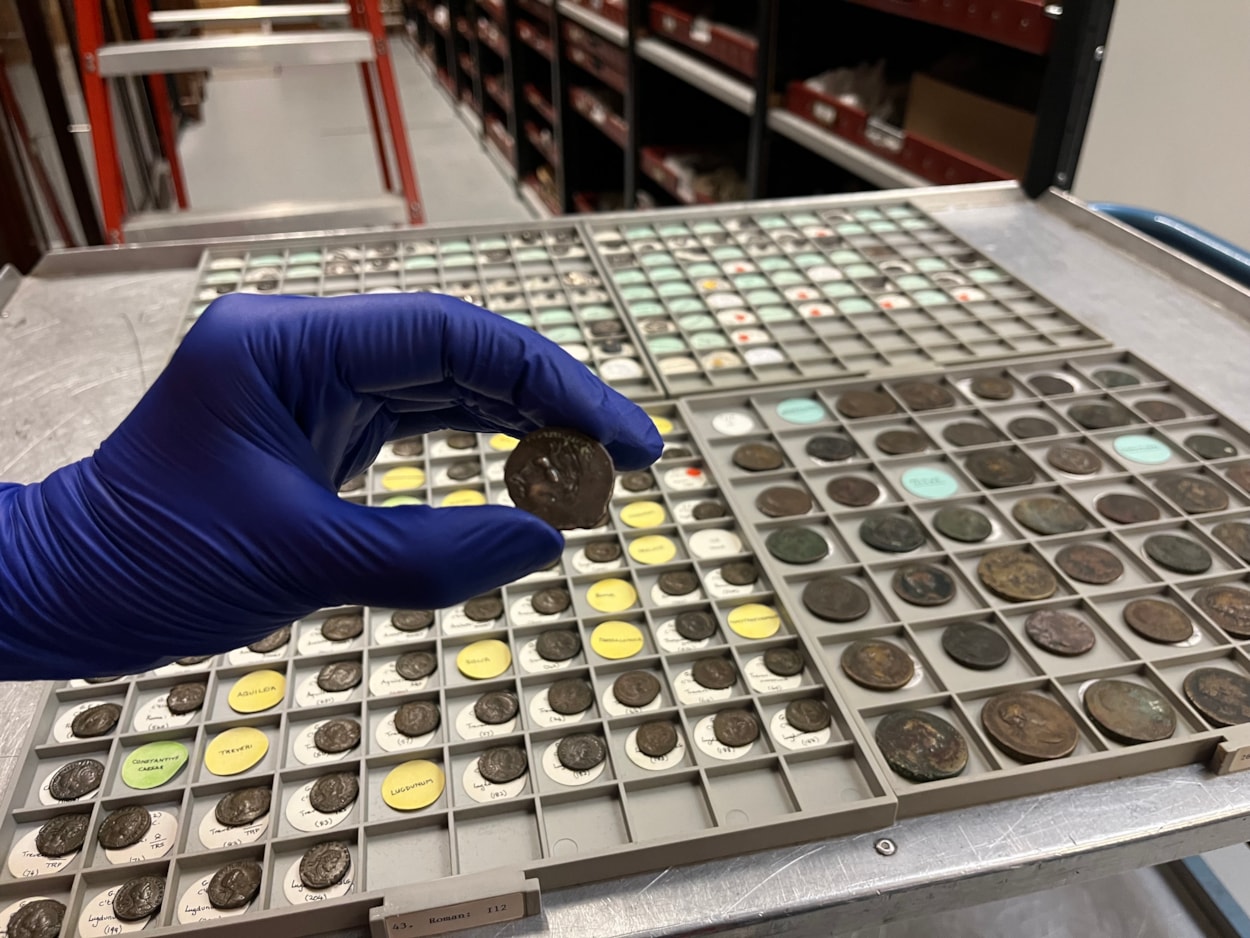 Ancient coin: The astonishing discovery, handed to an unwitting local bus driver in the 1950s, was produced by Carthaginians, part of the Phoenician culture, in the Spanish city of Cadiz during the 1st Century BC and has now kindly been donated to Leeds Museums and Galleries.