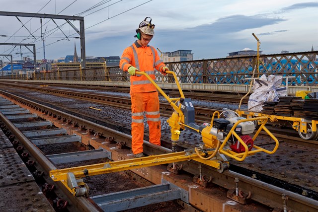 re installing track on KEB following waybeam renewal Xmas 2018