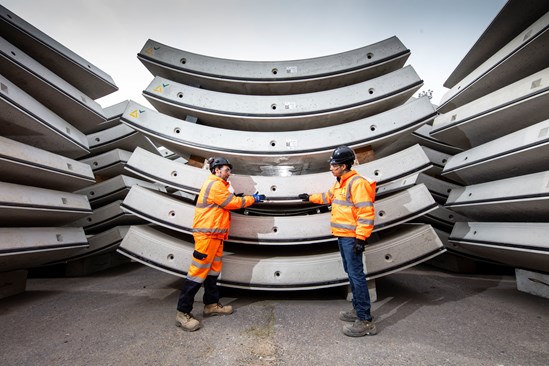 Tunnel ring segments made for HS2 London tunnels by Pacadar in Kent: Tunnel ring segments made for HS2 London tunnels by Pacadar in Kent