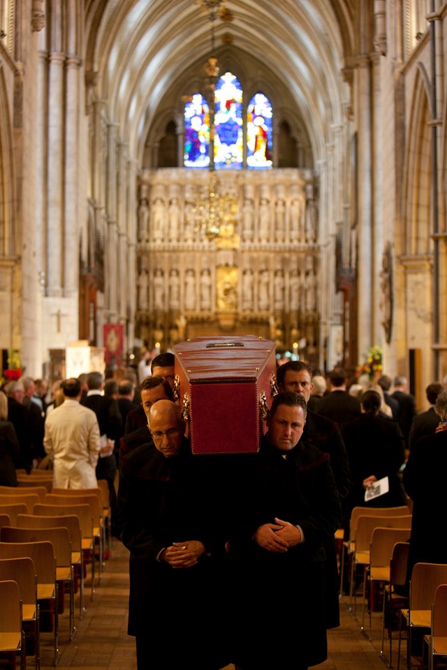 Burial service, Southwark cathedral
